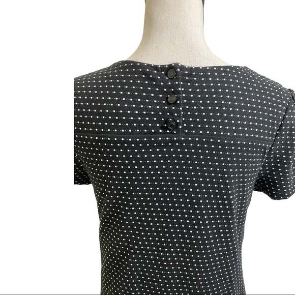 Maeve black white Polk dot T shirt style dress Size Medium Anthropologie - Picture 8 of 9